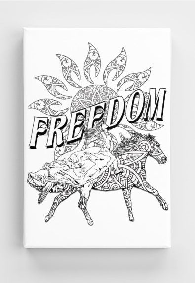 Freedom! Paintable  Canvas Wall Art